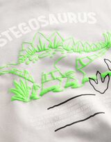 Sweatshirt - R&uuml;ckenprint - hellgrau