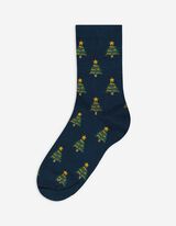 Socken - Allover-Muster - dunkelblau