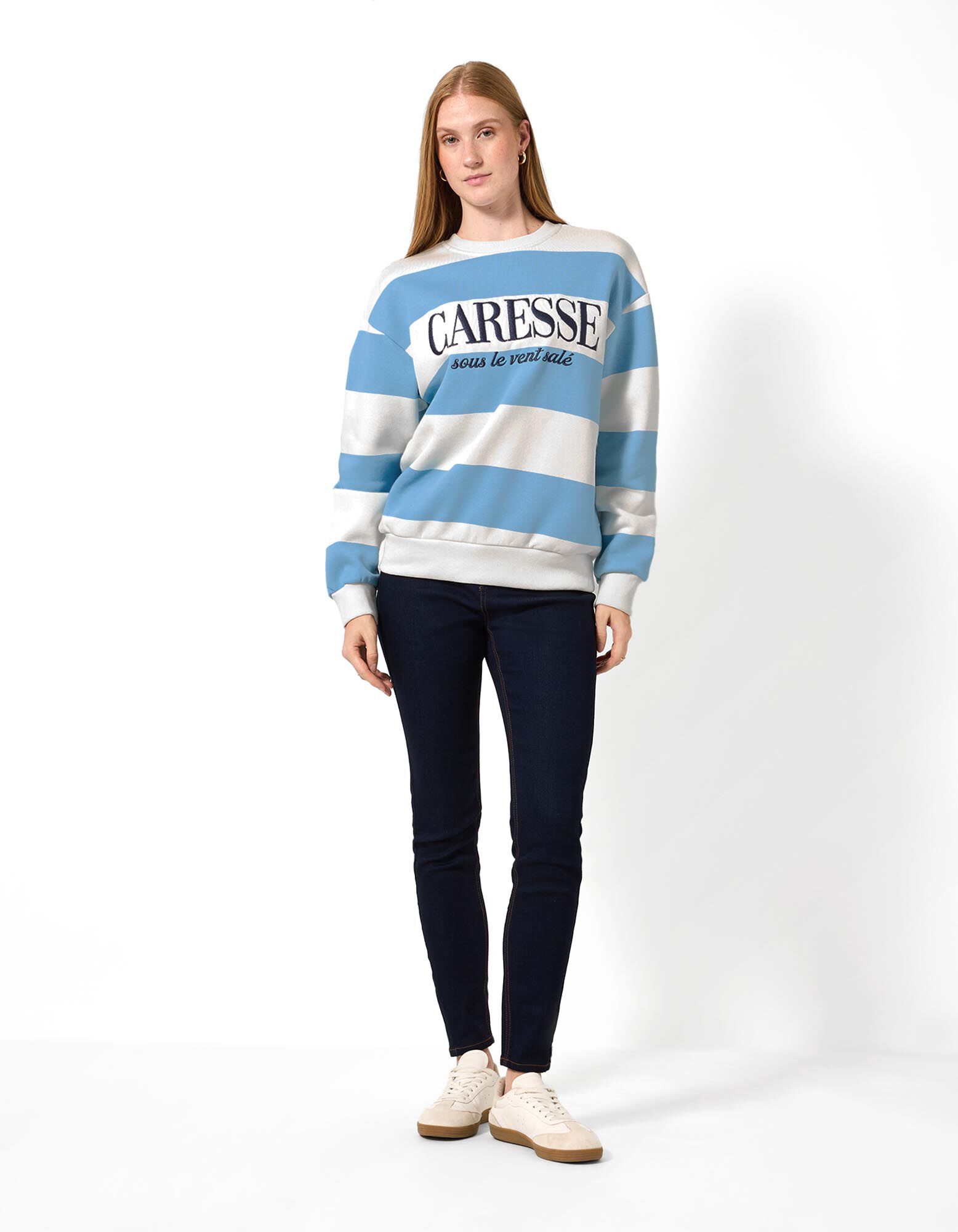 Sweatshirt - Messageprint - Hellblau