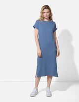 Kleid - Baumwoll-Mix - blau