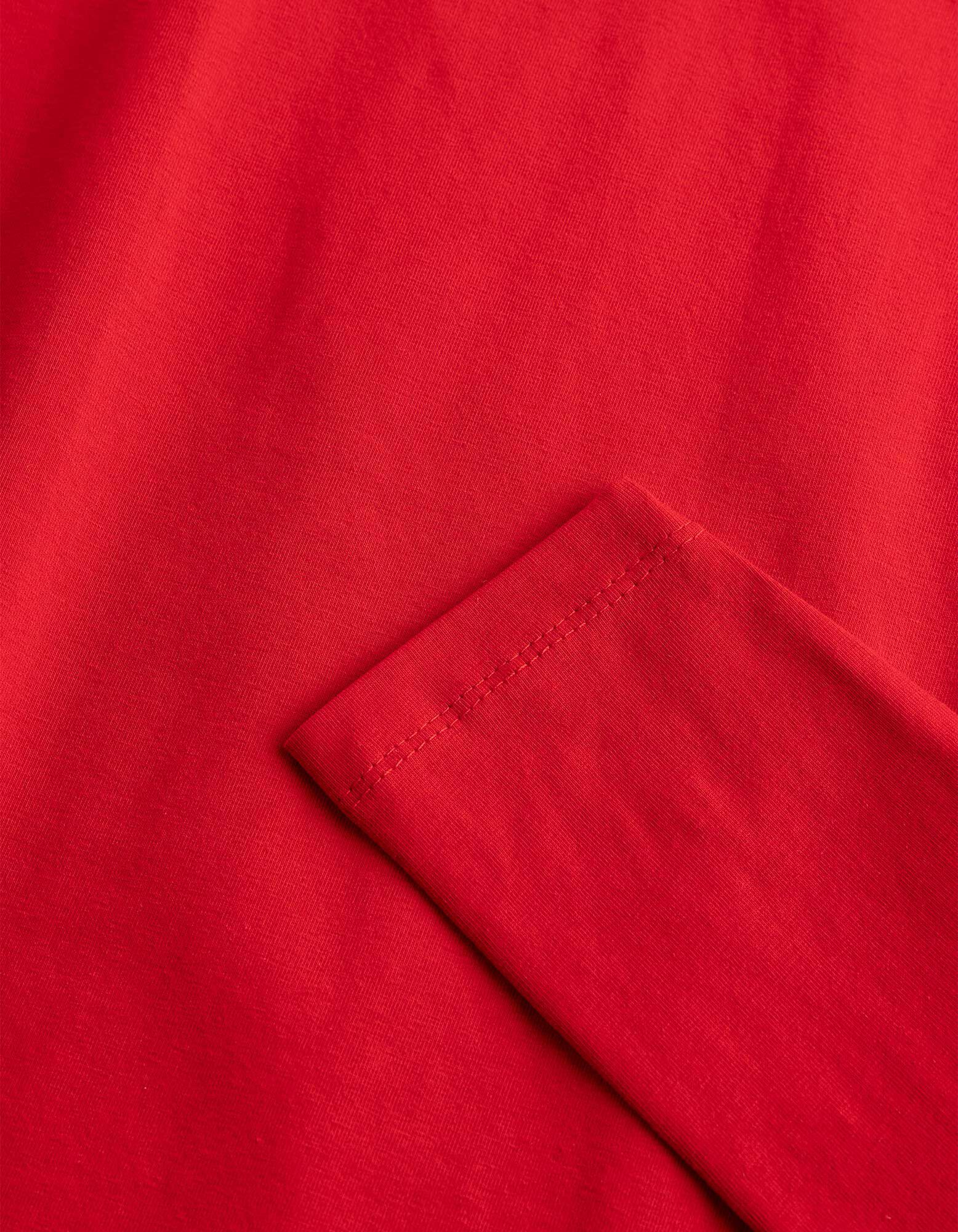 Langarmshirt - Baumwolle - Rot