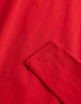 Langarmshirt - Baumwolle - Rot