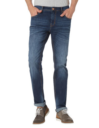 Herren Straight Fit Jeans mit Kontrastn&auml;hten