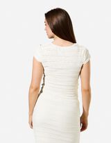 T-shirt de court - raccourci - Blanc cass&eacute;