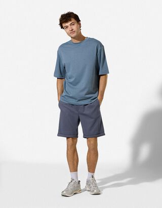 Shorts - Piqu&eacute; - Hellblau