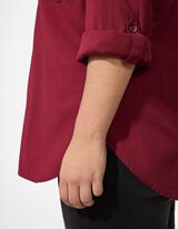 Bluza - Džep na prsima - tamno crvena