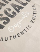 Marškinėliai - Užrašas - smelio spalvos