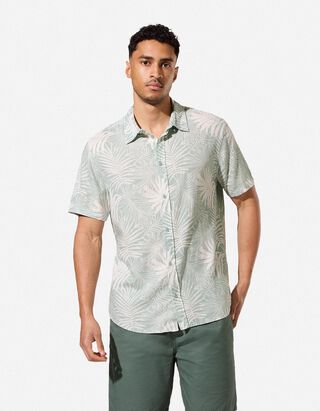 Chemise - Aspect lin - vert clair 