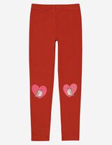 Leggings - Stampa glitterata - rosso