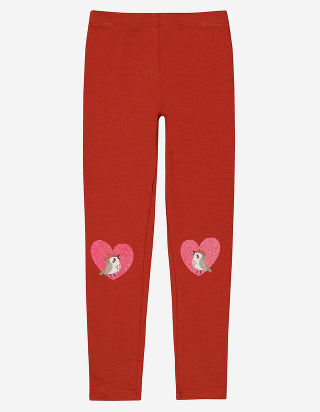 Leggings - Stampa glitterata - rosso