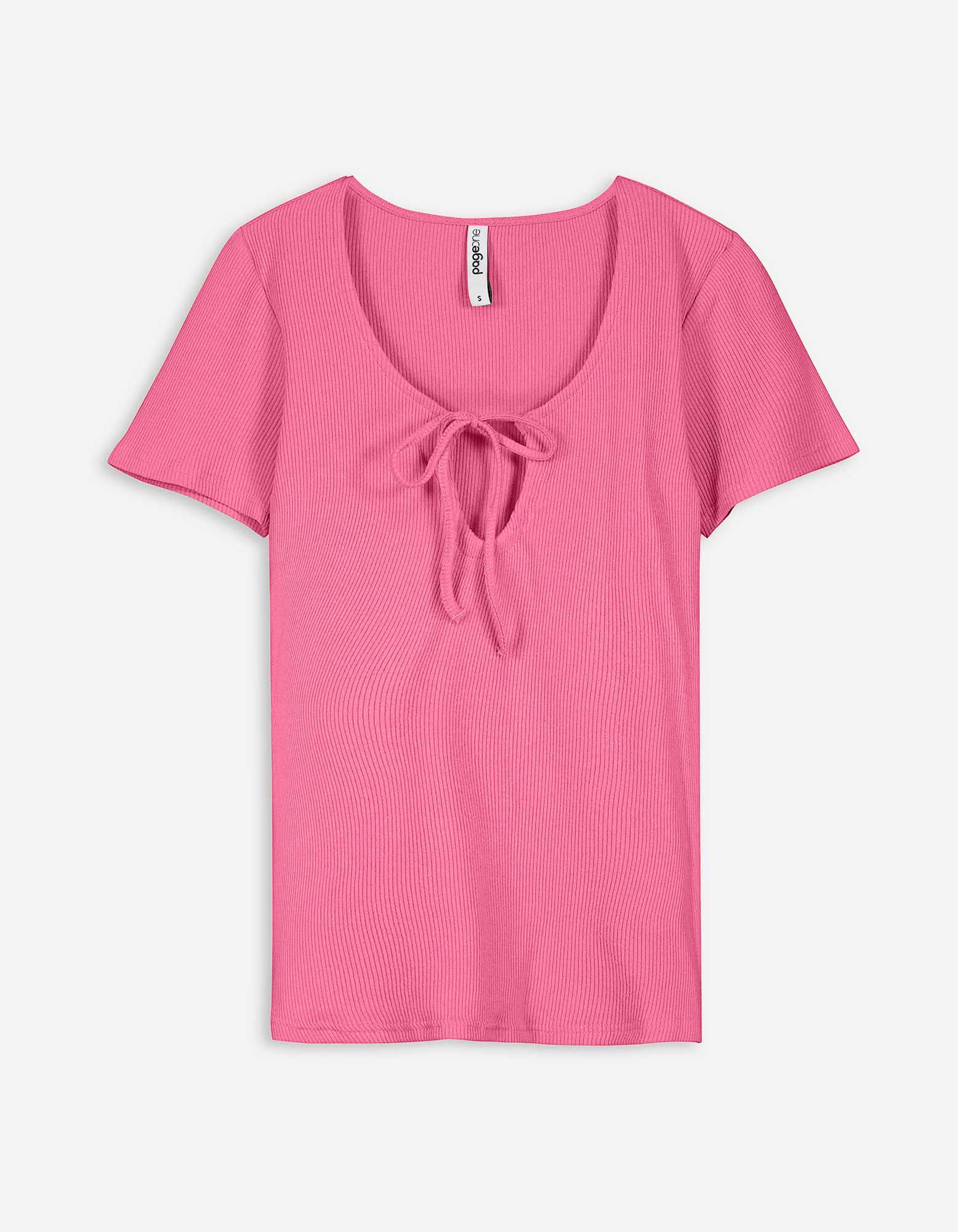 T-Shirt - Schlüsselloch-Ausschnitt - Takko Fashion