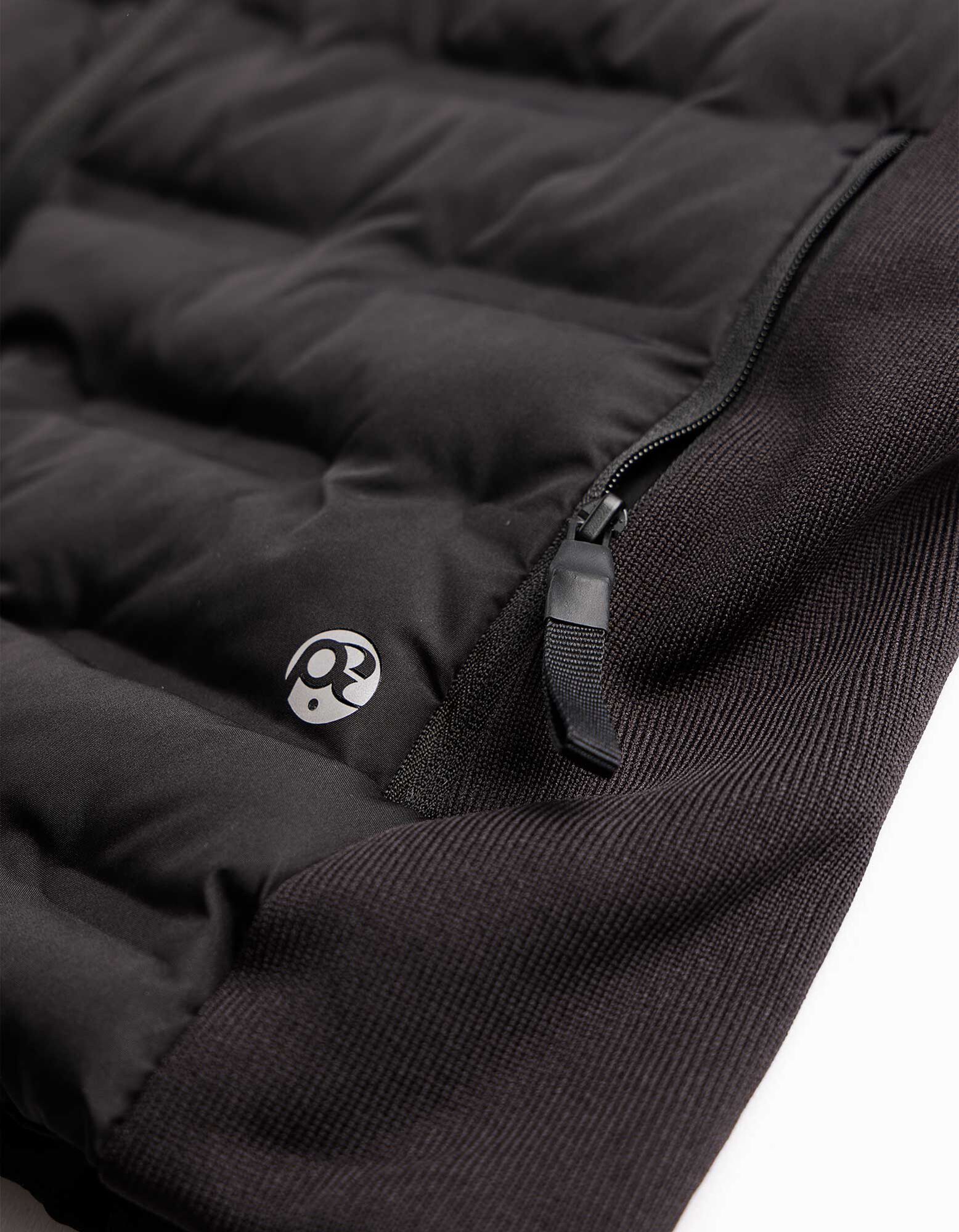veste sans manches - M&eacute;lange de mat&eacute;riaux - noir