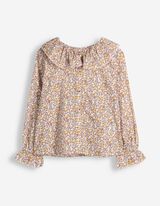 Bluse - Bubikragen - Beige