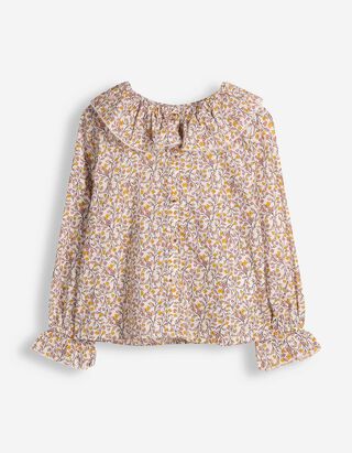 Bluse - Bubikragen - Beige