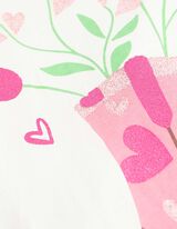 Langarmshirt - Frontprint - weiß