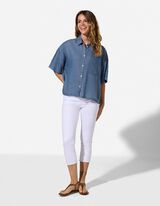 Bluse - dark blue denim - blau