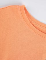 T-shirt - nadruk - pomaranczowy