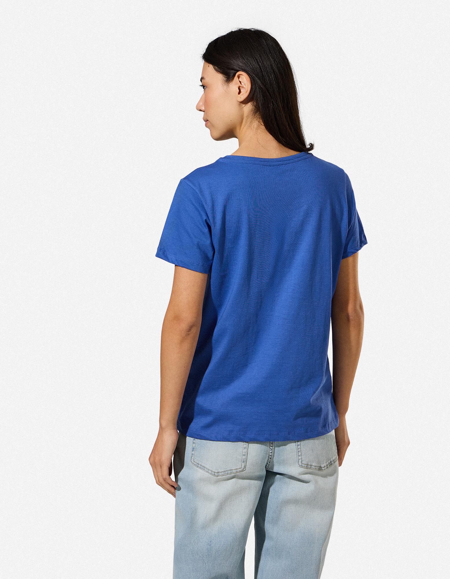 T-shirt - Borduursels - blauw