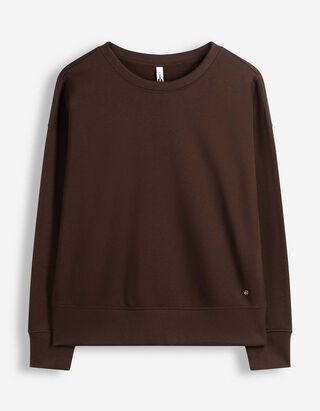 Sweatshirt - Oversized Fit - Dunkelbraun