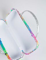 Akinių dėklas - Kraštas su žvyneliais - ryskiai rozinis