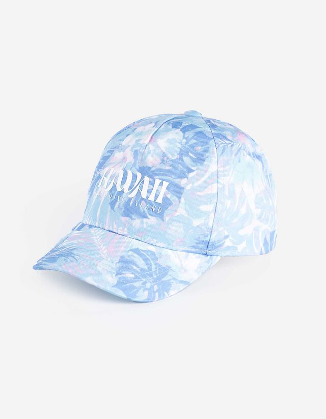 Basecap - Allover-Print - weiß