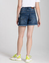 Kratke traperice - High Waist - plava