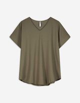 Shirt - V-hals - donkergroen
