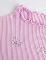 Longsleeve - Siersteentjes - roze
