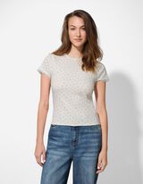 T-Shirt - Florales Muster - weiß