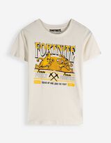 T-shirt - Fortnite - Blanc cass&eacute;