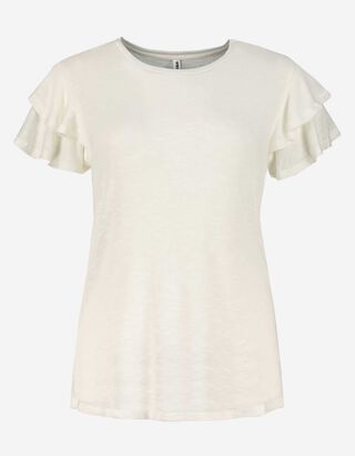T-shirt - Teneur en viscose - blanc