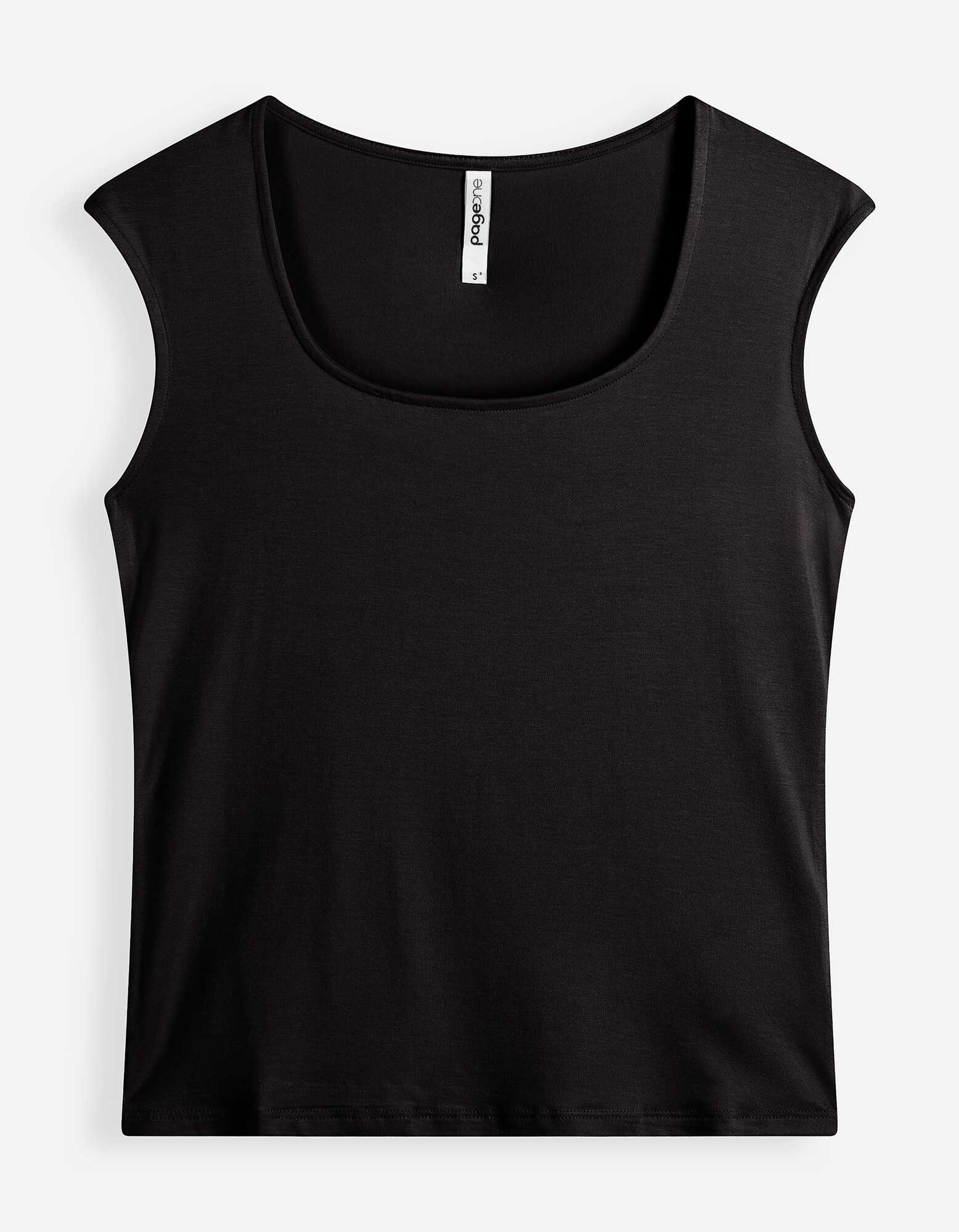 T-Shirt - Viskose - Schwarz