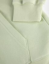 Pulover s kapuco - Prevelik kroj - svetlo zelena