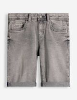 Short en jean - denim gris - Gris