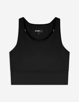 Cropped top - Zachte touch - zwart
