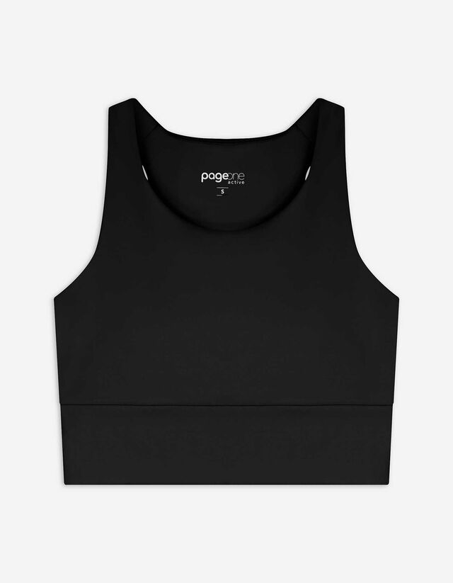 Cropped top - Zachte touch - zwart