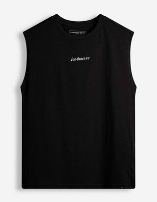Tanktop - Frontprint - Schwarz