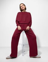 Bėgiojimo kelnės - Tiesaus kirpimo - tamsiai raudonas