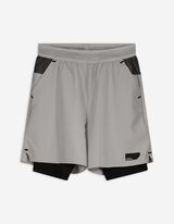 Shorts - Kontrasteinsätze - grau