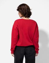 Sweatshirt - Tekstprint - donkerrood