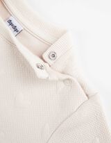 Szabadidő felső, nadrág és fejpánt szett - Masnis rátéttel - bézs