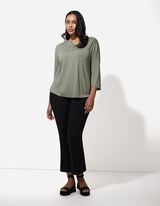 Hossz&uacute; ujj&uacute; felső - Viszk&oacute;ztartalom - s&ouml;t&eacute;tz&ouml;ld