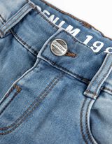 bermudy  - Efekty prania - jasny niebieski