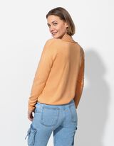Pullover - Weiches Material - orange