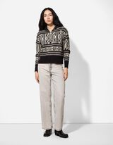 Pleteni pulover - crno