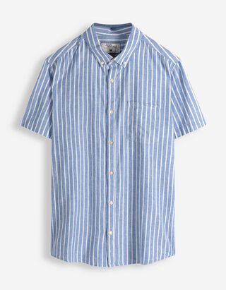 Hemd - Leinen-Mix - blau