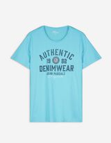 T-shirt - Vooropdruk - lichtblauw