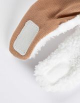 Mütze - Cord - beige