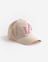 Basecap - Frottee-Applikation - beige