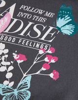 Hoodie - Afdrukken achteraan - donkergrijs